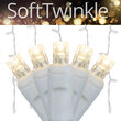 70 5mm SoftTwinkle LED Icicle Lights, Warm White, White Wire