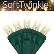 SoftTwinkle Wide Angle LED Mini Lights, Warm White, Green Wire