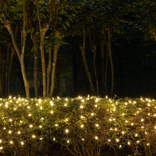 M5 LED Net Lights, Warm White, Green Wire Yard Envy