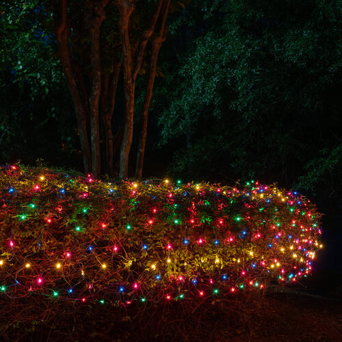 4' x 8' Net Lights, Multicolor, Green Wire