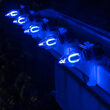 FlexFilament C7 Commercial Shatterproof Vintage LED String Lights, Blue, 25 Lights, 25'