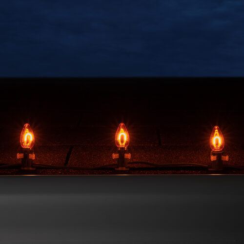 FlexFilamentC7 Commercial LED String Lights, Amber Yard Envy