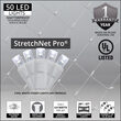 LED StretchNet Pro Column Wrap Lights, 20" x 45", Cool White, White Wire