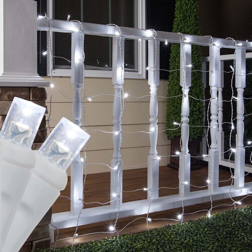 4' x 6' 5mm LED Net Lights, Cool White, White Wire