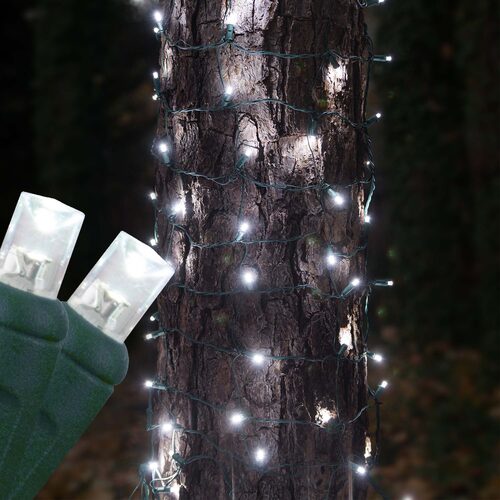 LED Trunk Wrap Lights, 2' x 6', Cool White, Green Wire