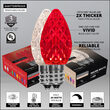 OptiCore C7 Commercial LED String Lights, Red / Warm White, 50 Lights, 50'