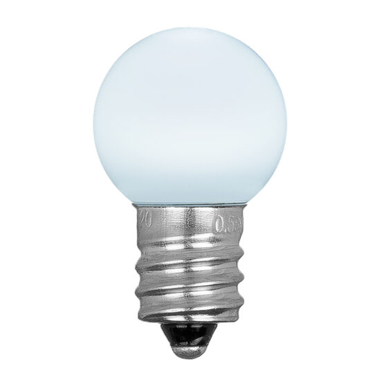 Mini G20 Smooth Globe LED Patio Light Bulb, Cool White