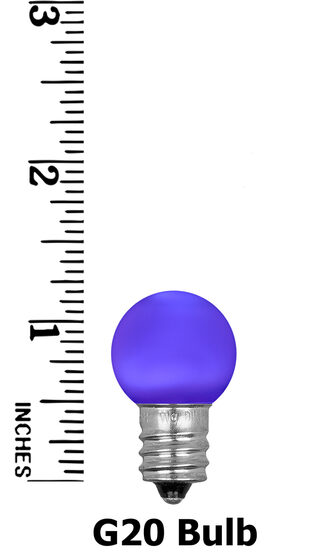 Mini G20 Smooth Globe LED Patio Light Bulb, Purple