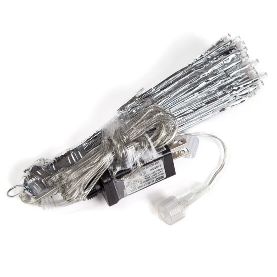 12" Silver Starburst LED Lighted Branches, Warm White Twinkle Lights, 1 pc