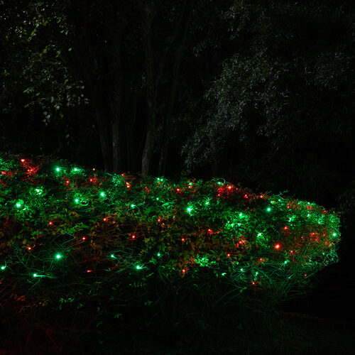 5mm SoftTwinkle LED Net Lights, Red, Green, Green Wire Yard Envy