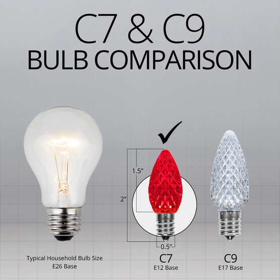 C7 OptiCore<sup>&reg</sup> LED Light Bulbs, Red