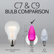 C9 LED Light Bulbs, Pink, by Kringle Traditions TM 