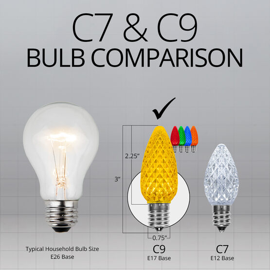 C9 LED Light Bulbs, Multicolor, by Kringle Traditions TM 