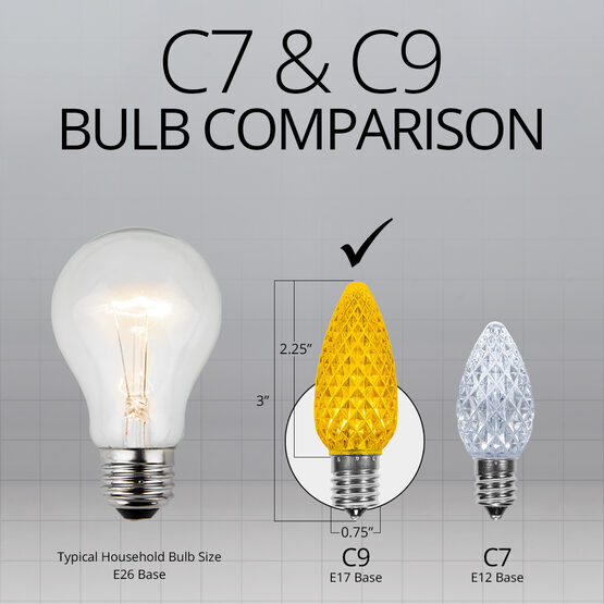 C9 OptiCore LED Light Bulbs, Gold