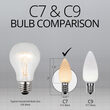 C7 Smooth OptiCore LED Light Bulbs, Warm White