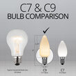 C9 Smooth OptiCore<sup>&reg</sup> LED Light Bulbs, Warm White