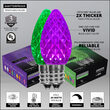 OptiCore C7 Commercial LED String Lights, Green / Purple, 50 Lights, 50'