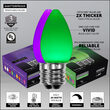 Smooth OptiCore C7 Commercial LED String Lights, Green / Purple, 50 Lights, 50'