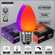 Smooth OptiCore C7 Commercial LED String Lights, Amber / Purple, 50 Lights, 50'