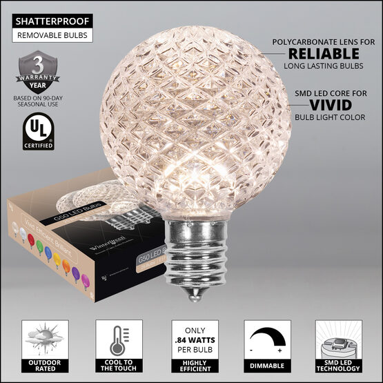 G50 Globe OptiCore<sup>&reg</sup> LED Patio Light Bulb Warm White