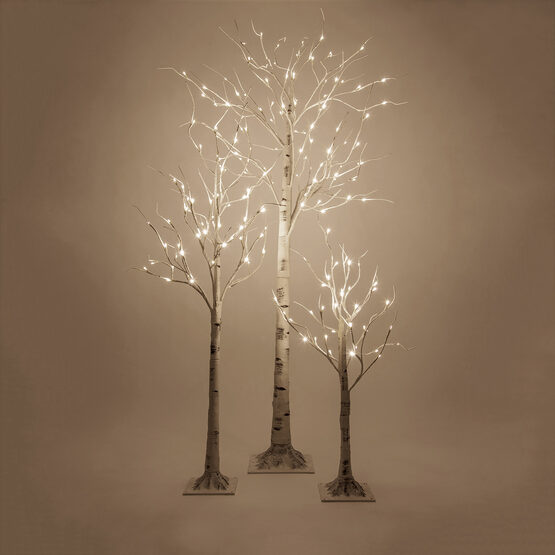 3' Warm White LED Birch Tree 