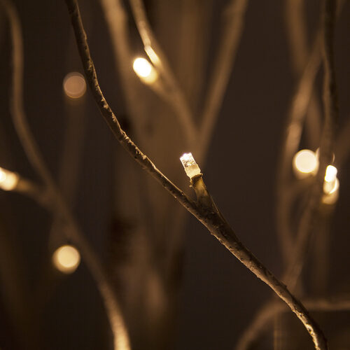 3' Warm White LED Birch Tree 