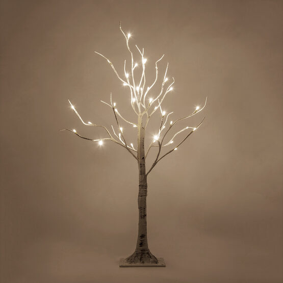 3' Warm White LED Birch Tree 