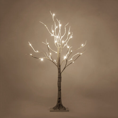 3' Warm White LED Birch Tree 