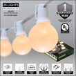 Globe String Lights, Opaque White G50 Bulbs, White Wire