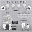 25' Globe String Light Set, 25 Cool White G50 OptiCore LED Bulbs