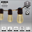 54' Outdoor Patio Light String, 24 Warm White S14 LED Bulbs