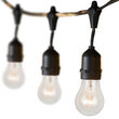 54' Outdoor Patio Light String, 24 Clear A15 Bulbs
