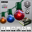 Globe String Lights, Multicolor G40 Bulbs, Green Wire