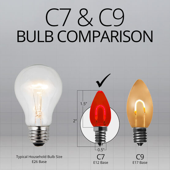 C7 Shatterproof FlexFilament Vintage LED Light Bulb, Red