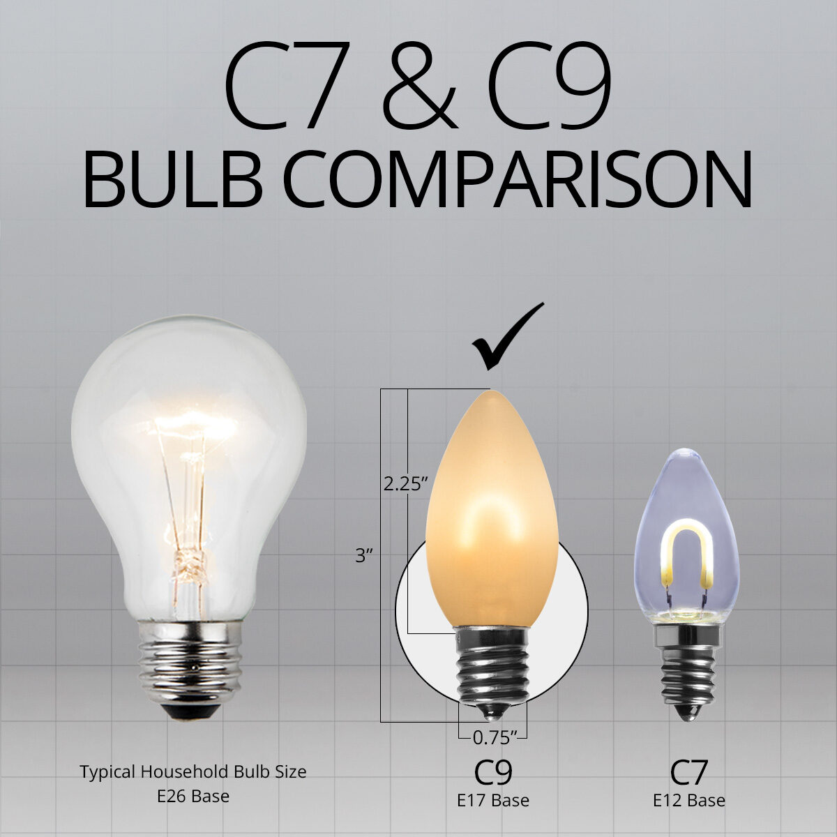 C9 120V FlexFilament TM Vintage LED Light Bulb, Warm White