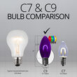 C9 Shatterproof FlexFilament Vintage LED Light Bulb, Multicolor