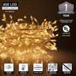 Warm White LED Outdoor Fairy String Lights, Silver Wire