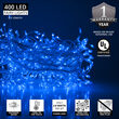 Blue LED Outdoor Fairy String Lights, Silver Wire