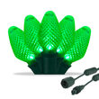 C7 Commercial LED String Lights, Green, Green Wire
