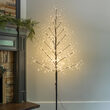 6' Black Fairy Light Tree, Warm White LED Lights 