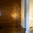 7' Black Fairy Light Tree, Warm White LED Lights 