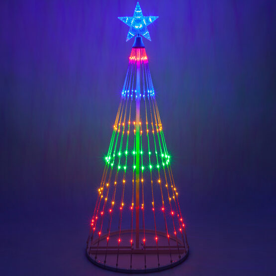 4 Multicolor Led Animated Outdoor, Led Outdoor Artificial Tree