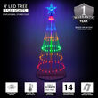 4' Multicolor LED Animated Outdoor Lightshow Tree