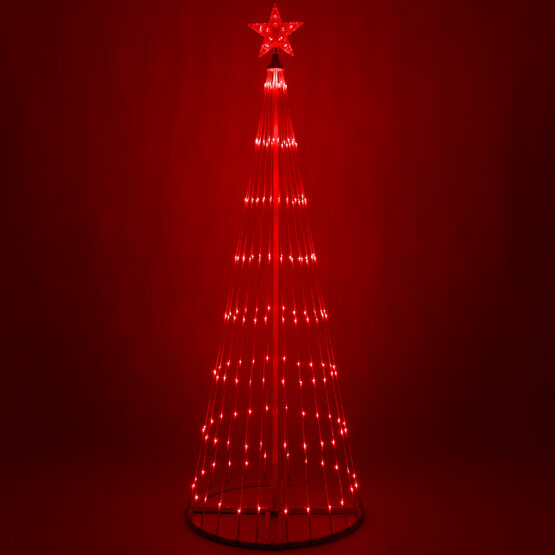 6' Red LED Animated Outdoor Lightshow Tree