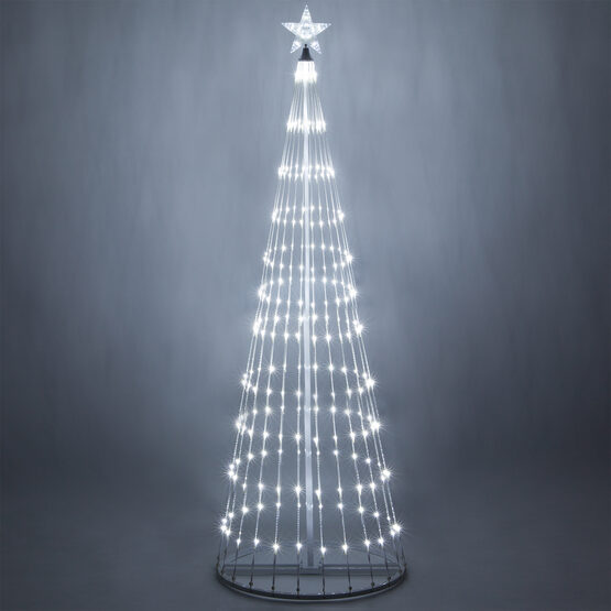 9' Cool White LED Animated Outdoor Lightshow Tree 