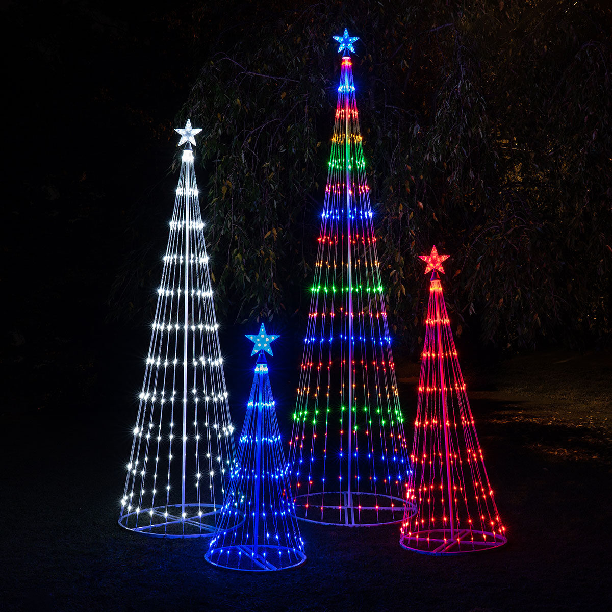 Animated Lightshow Outdoor Christmas Trees