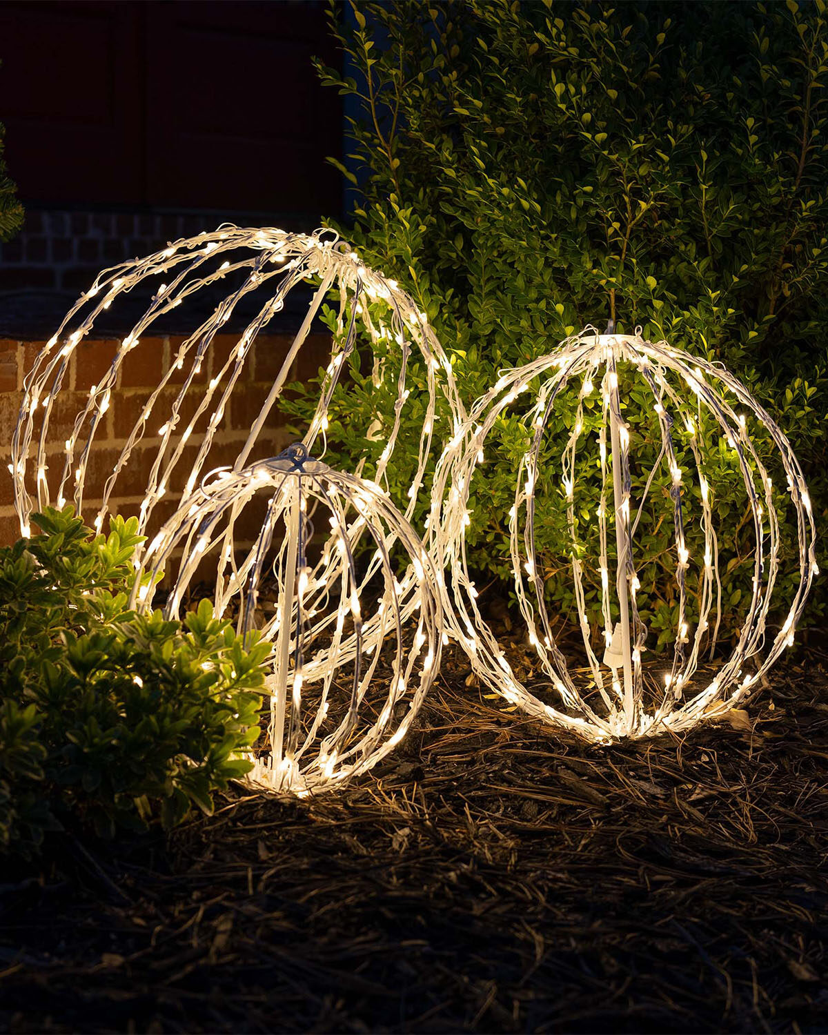 Christmas Light Balls Yard Decoration