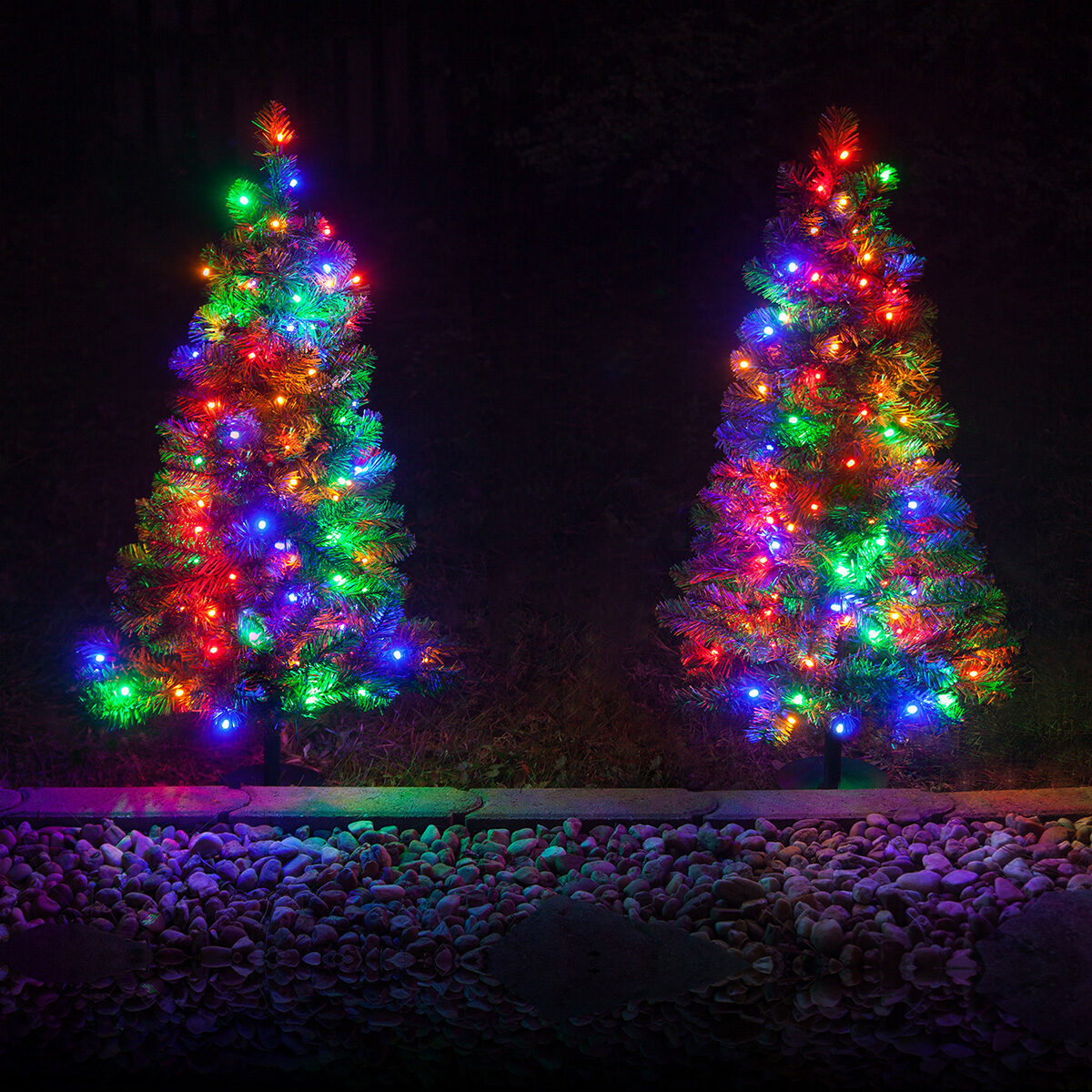 Walkway Trees Christmas Yard Decoration
