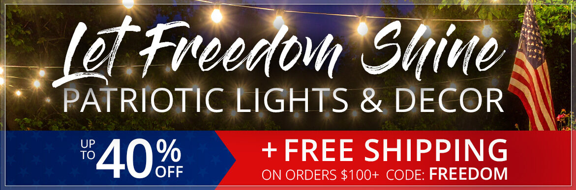 Patriotic Lights and Decorations