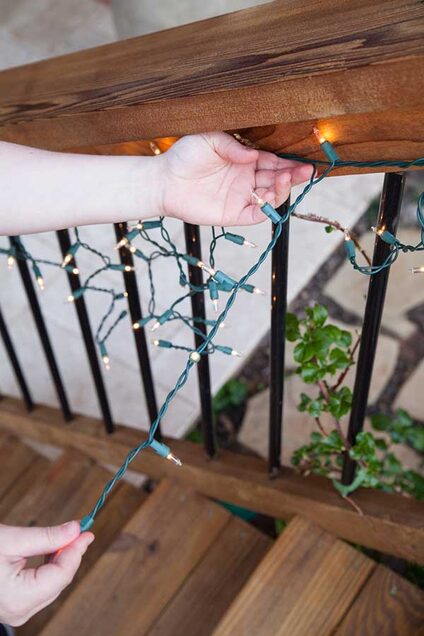 Deck Lighting Ideas With Brilliant, How To Hang String Lights On Patio Railing